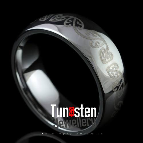 tungsten-rings-bands, all-mens-rings - Aroha 8mm