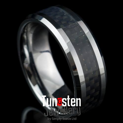 black carbon fiber ring