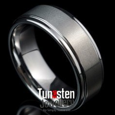 Brushed Tungsten Carbide Ring
