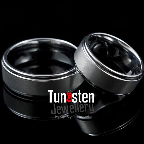 matching-wedding-rings - Tungsten Rings  Matching Wedding Set – PERIHELION