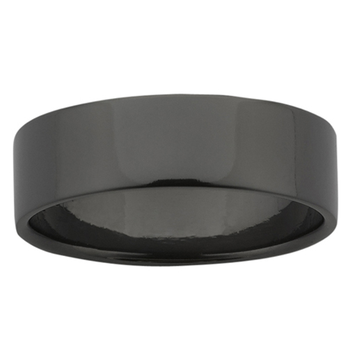 mens-wedding-rings, all-mens-rings, black-zirconium-rings - Pipe Cut Zirconium Black