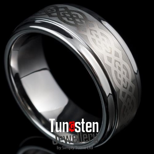 Celtic Tungsten Wedding Rings